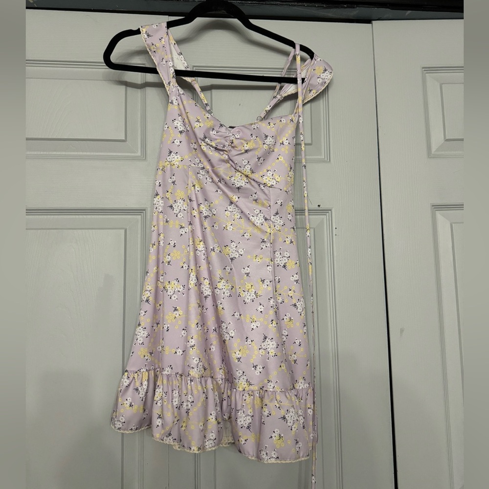Purple & Yellow Floral Dress